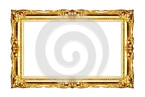 Old Gold Frame Isolated