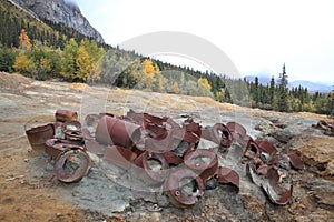 Old gold mine at Nabesna Alaska photo