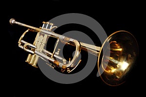 Old gold trumpet