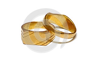 Old Gold wedding rings
