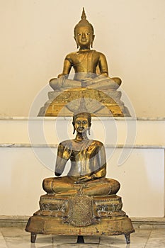 Old golden buddha statue