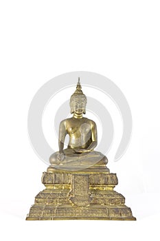 Old golden buddha statue