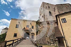 Old Gothic castle Buchlov in Czech republic