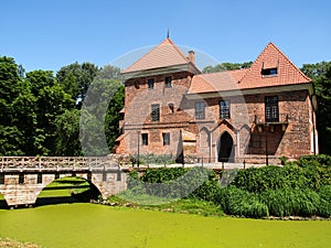 Old gothic castle in Oporow near Kutno, Poland photo