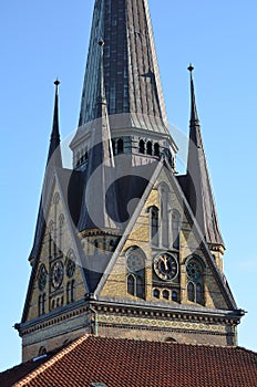 Old Gothic church of St. Nikolai in Flensburg / Germany