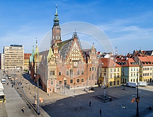Old Gothic city hall in Wroclaw Breslau in Poland. photo