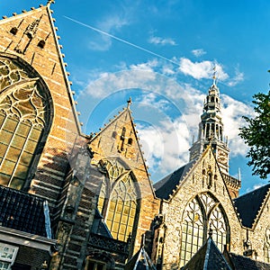 Old gothice catherdral on autumn time