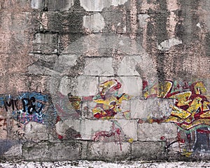 Old graffiti wall