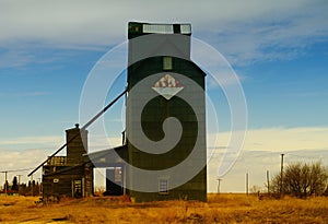 An old grain storage bin.