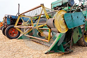 Old grain thresher