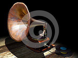 Old gramophone