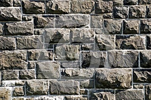Old granite stone wall