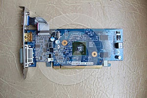 Old graphics card for a computer.
