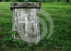 Old Grave with Cross