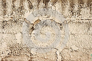 Old gray cement wall surface with cracks. dirty cement walls with rough surface. Texture of old gray concrete wall for background.