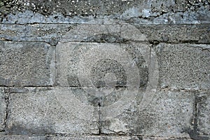 Old gray cement wall surface with cracks. dirty cement walls with rough surface. Texture of old gray concrete wall for background.