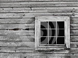 Old gray wood wall with window background.