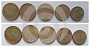 Old Greece Greek coins currency in different shape and size
