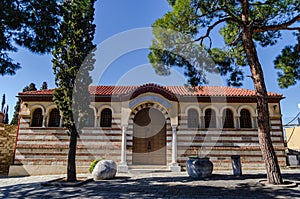 The old Greek church Vlatadon Monastery in Thessaloniki in Greece. Ancient religious buildings
