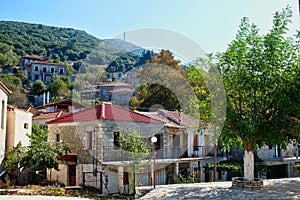 Old Greek Mountain Village Stone Houses