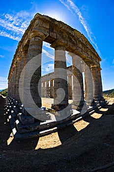 Old greek temple at Segesta, Sicily