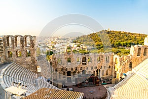 Old Greek Theatre in Athens. Greece