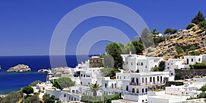 The old Greek town of Lindos