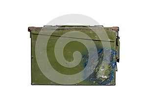 An old green bullets box