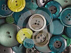 Old green buttons