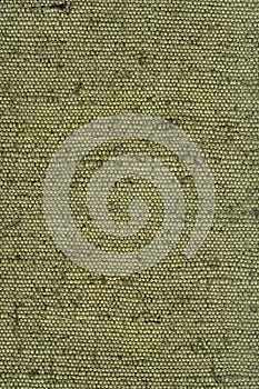 Old green dense coarse burlap texture for background