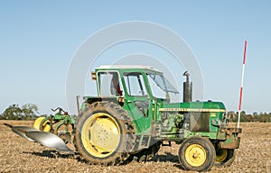 A old green john deere 2030 tractor