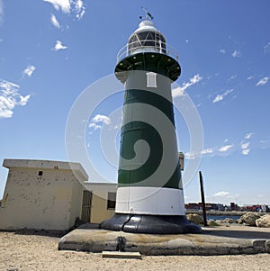 Old green lighthouse at Fremantle Western Australia photo