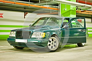 Old green Mercedes