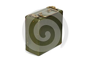 Old green metal case