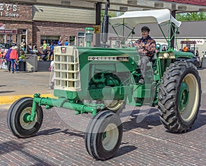 Old Green Oliver tractor in Pella, Iowa.