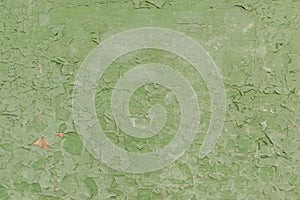 Old Green Peeling Paint Background