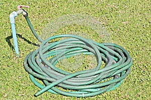 Old green rubber band roll