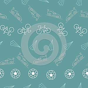 Old green seamless sport pattern print background design