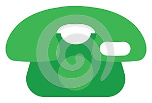 Old green telephone, icon