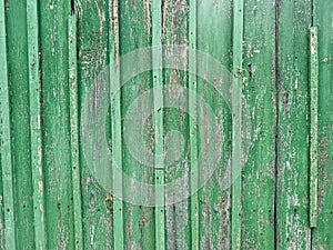 Old green vintage wooden wall texture background structure