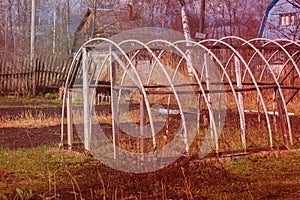 Old greenhouse on the garden