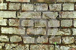 Old grey brick wall