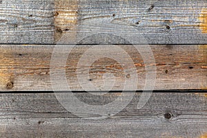 Old grey horizontal wood boards texture background