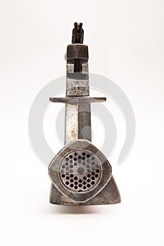 Old grey mincer machine