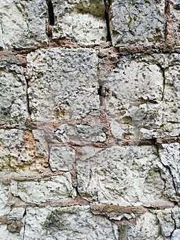 Old Grey natural stone wall outside