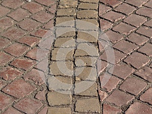 Old grey stone pavement background