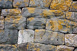 Old Grey Stone Wall