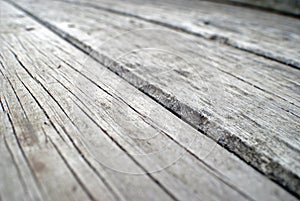 Old grey weathered boardwalk