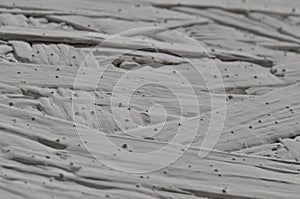 Old grey wood background. Grunge texture. Rough surface of abstract strip lines. Gray grunge background for desktop wallpaper, web