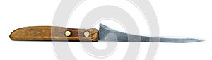 Vecchio un coltello di legno la maniglia 